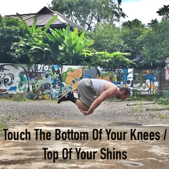 Second progression towards achieving an Aztec pushup - touch the bottom of your knees