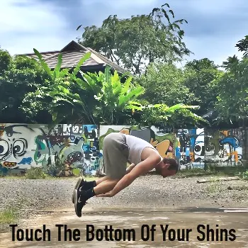 Third progression towards achieving an Aztec pushup - touch the bottom of your shins
