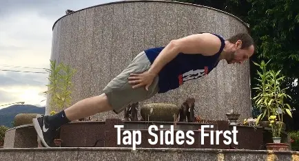 A regressed version of the behind the back clapping pushup