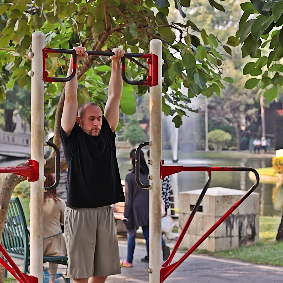 Front lever raises starting position