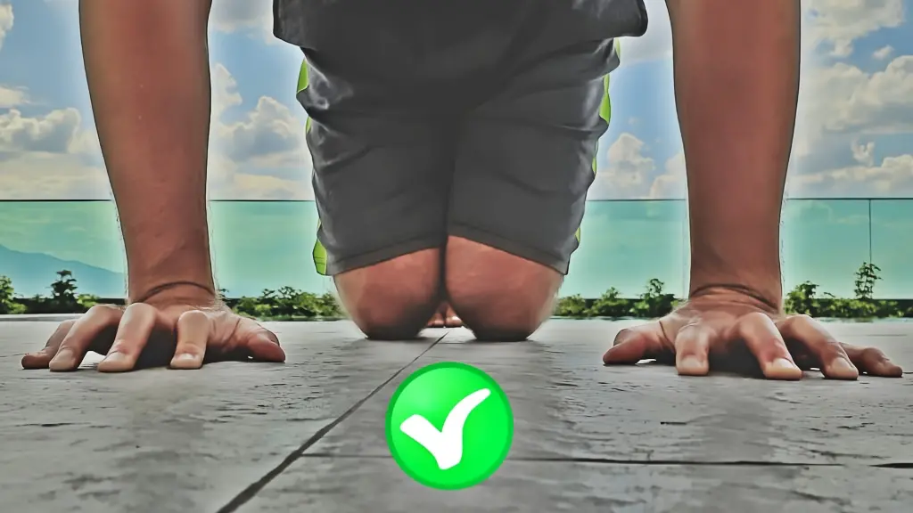 Proper hand and finger position from the front view