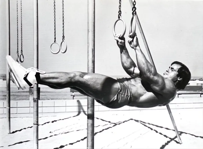 Franco Columbo performing a front lever