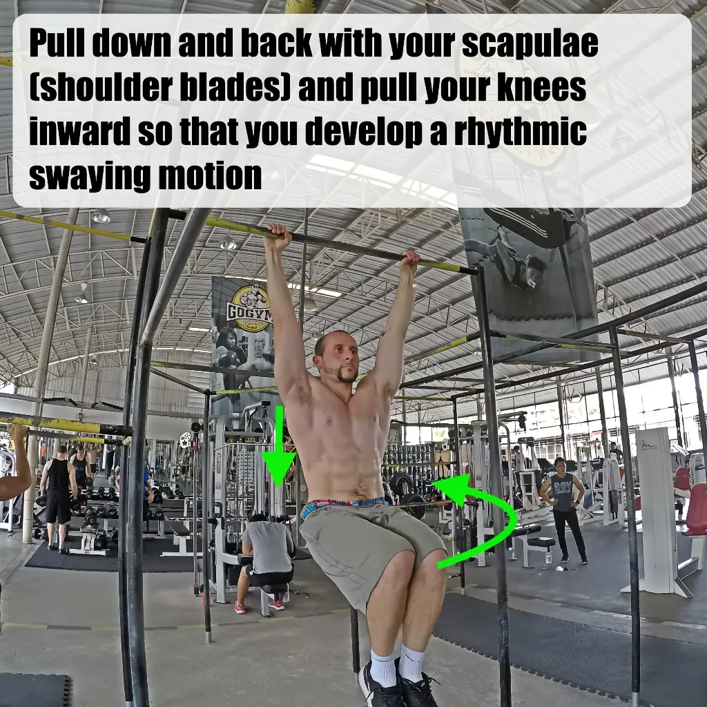 Using the active hanging knee tuck as a muscleup progression