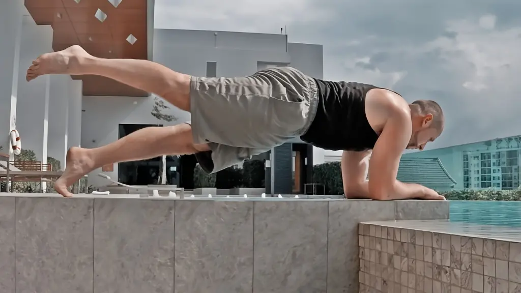 Forearm plank with one leg elevated