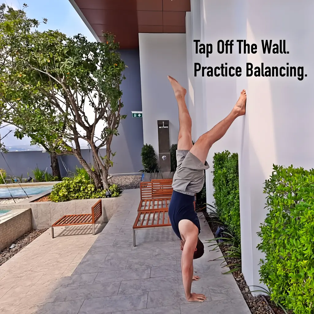 The handstand toe taps drill.