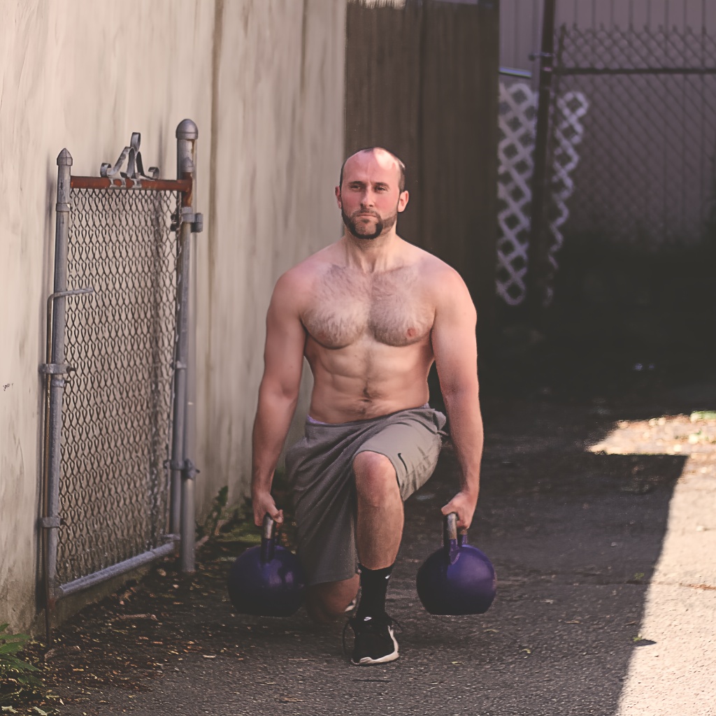 Kettlebell lunges